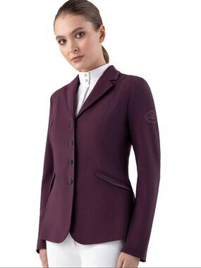 Equiline Gilcom Womens Show Jacket - Dressage/Equestrian -Dark Purple/Amaranto